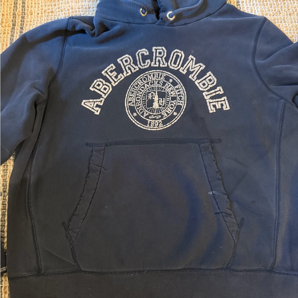 Abercrombie & Fitch Navy Blue Hoodie Sweater